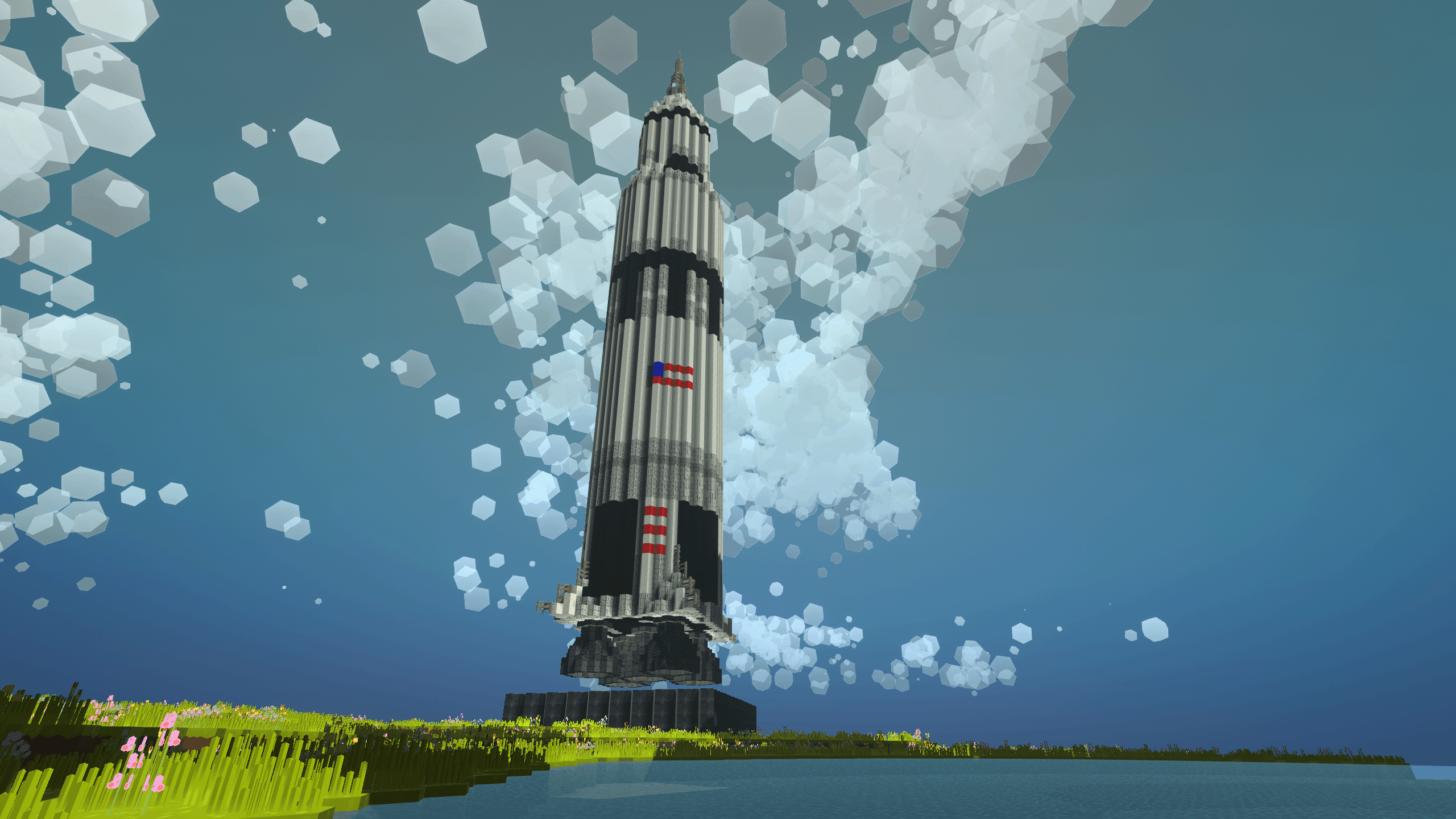 A Saturn V rocket built to scale